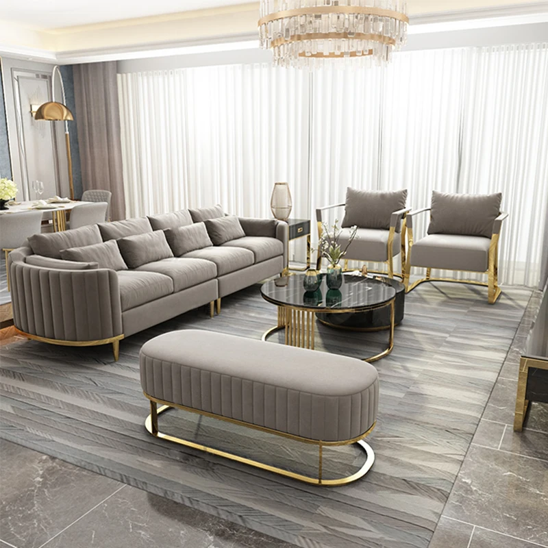 

Latest Italian Modern Design Living Room Furniture Modular with 2 Seats Fabric Sectional Sofa