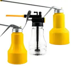 Auto Oil Squirt Can Pump Oiler Can Transparent Oil Can Dispenser Portable Oil-Feeding Cans High Pressure Oiler For Car Repair
