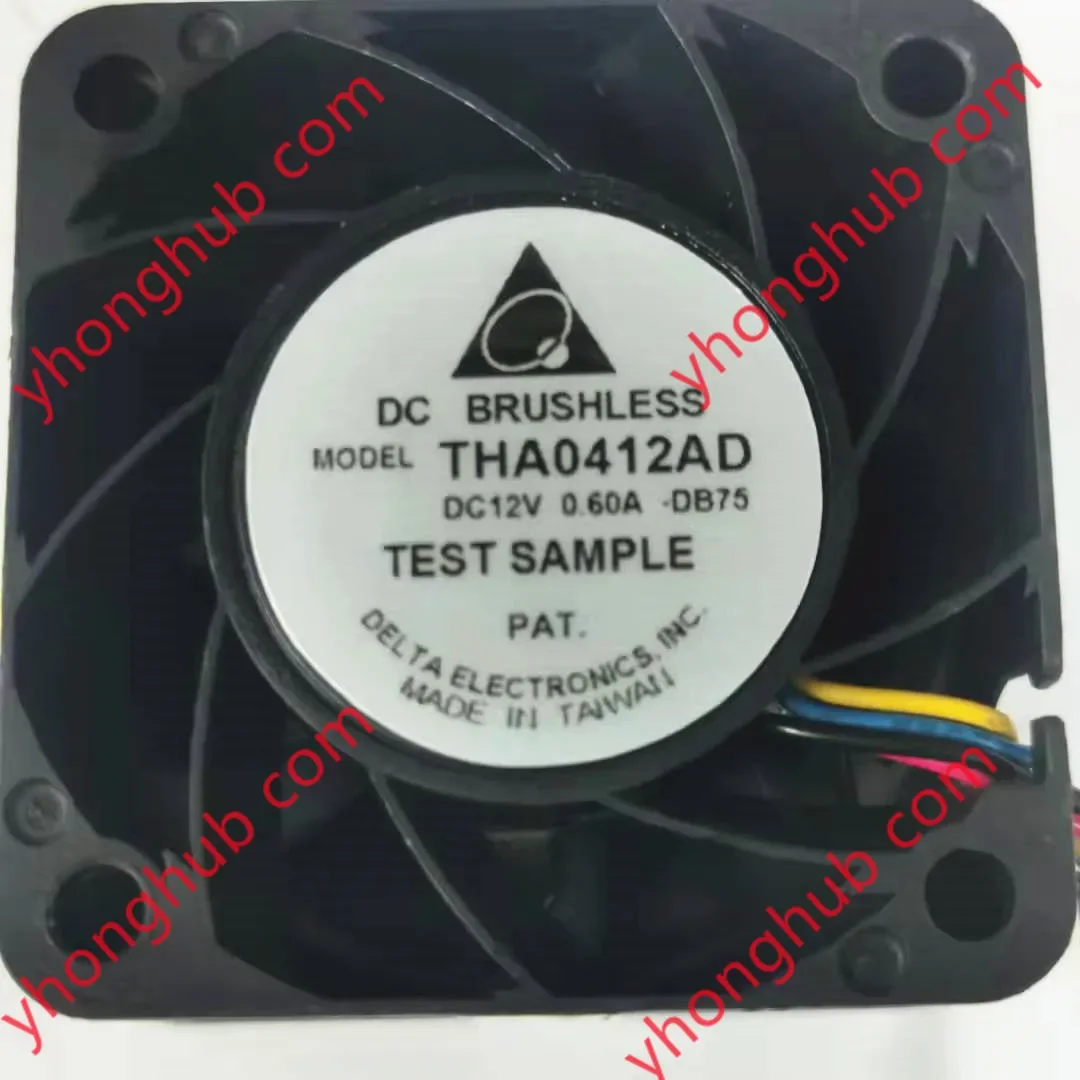 دلتا إلكترونيات THA0412AD DB75 DC 12V 0.60A 40x40x20mm 4-Wire Server Cooling Fan