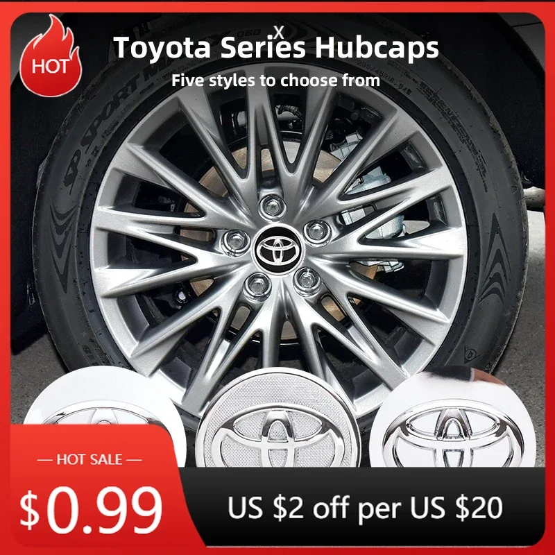 

Для Toyota 2026 Горячие колпаки ступицы 4 шт. Toyota Специальная центральная крышка ступицы колеса автомобиля для Toyota Gazoo Racing TRD Corolla Camry Avalon C-H