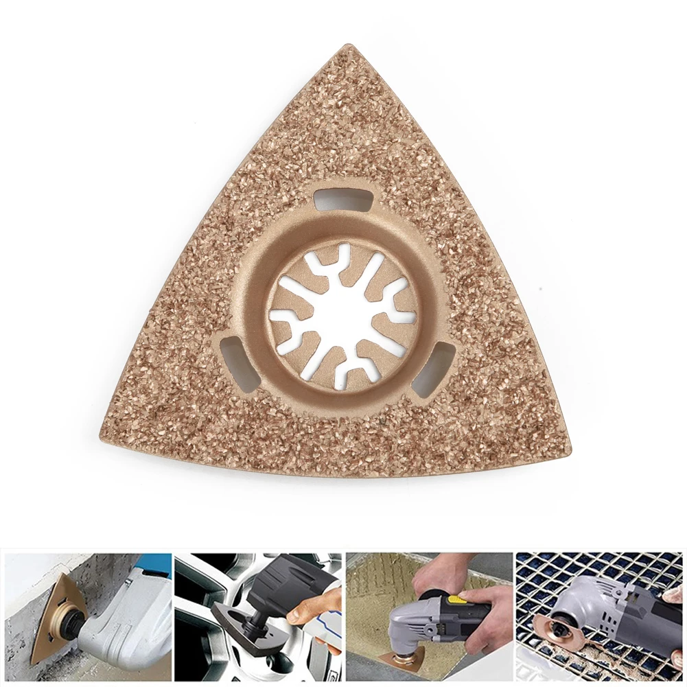 

80mm Carbide Triangle Rasp For Coarse Grinding Of Tile Adhesive Stone Wood For Power Tool Accessory In Stock Wholesale