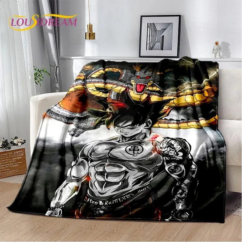 Anime 3D D-Dragon-Ball Japan Cartoon Soft flanella coperta per letti camera da letto divano Picnic, coperta da tiro all\'aperto regalo per il tempo