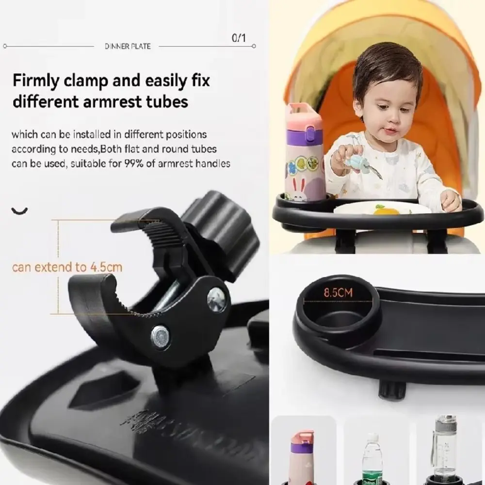 Antislip Stroller Cup Holder Practical Detachable Pushchair Snack Table Multi-purpose Convenient Universal Stroller Tray - view 2
