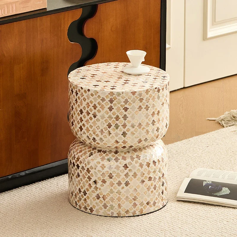 Home Decoration Coffee Table,Creative Shell Tea Table,Living Room Decor Side Table,Art Storage Desk,Nightstand,Nordic Furniture