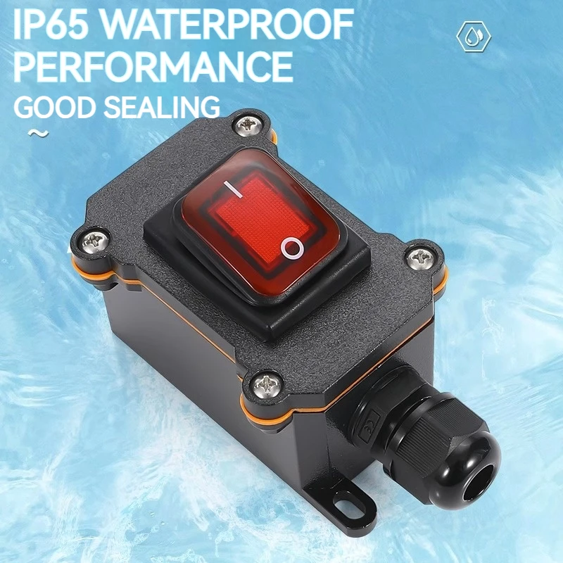 Waterproof switch Waterproof ship type switch220V/24V/16A/30ARain proof outside the electrical roomAmpere boxSecond gear IP65