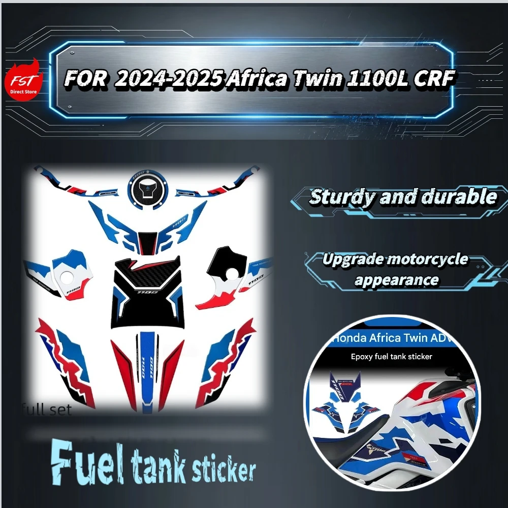 for-africa-twin-1100l-crf-2024-2025-full-set-anti-slip-tank-pad-kit-waterproof-scratch-resistant-body-protective-decals-mod-part