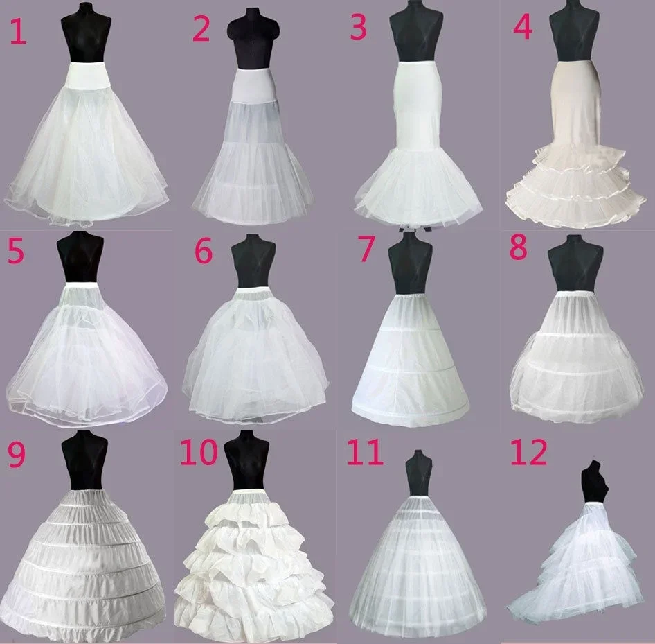 WEDDING BRIDAL DRESS PROM PETTICOAT HOOPS UNDERSKIRT CRINOLINE REGULAR WAIST