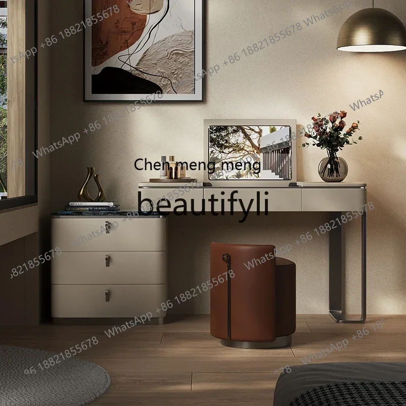 

Italian minimalist flip dresser chest cabinet integrated modern minimalist bedroom premium makeup table2936