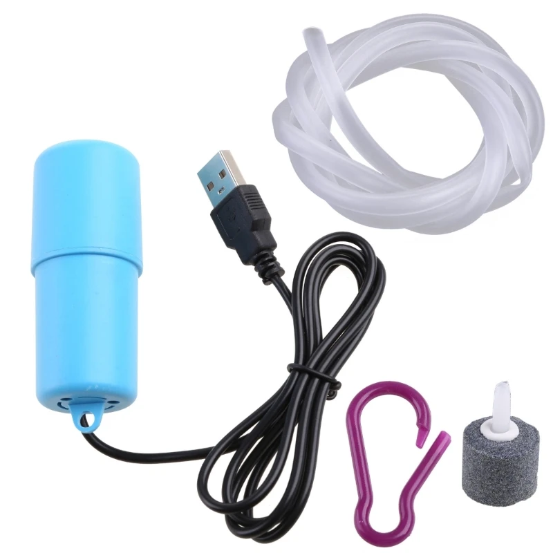 Portable Mini USB Aquarium Fish for Tank Oxygen Air Pump Hydroponic Oxygen Compressor Aerator with Air Stone Tu Drop Shipping