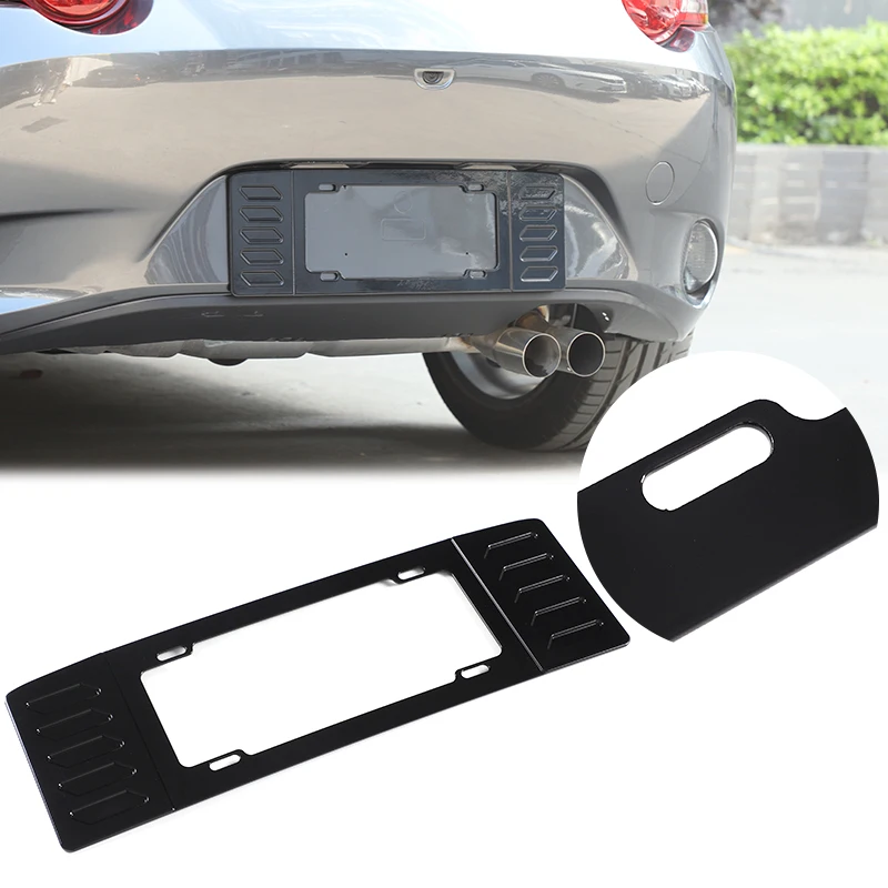 For Mazda MX-5 2016-2026+ Aluminum alloy black car rear license plate filler panel car exterior modification accessories