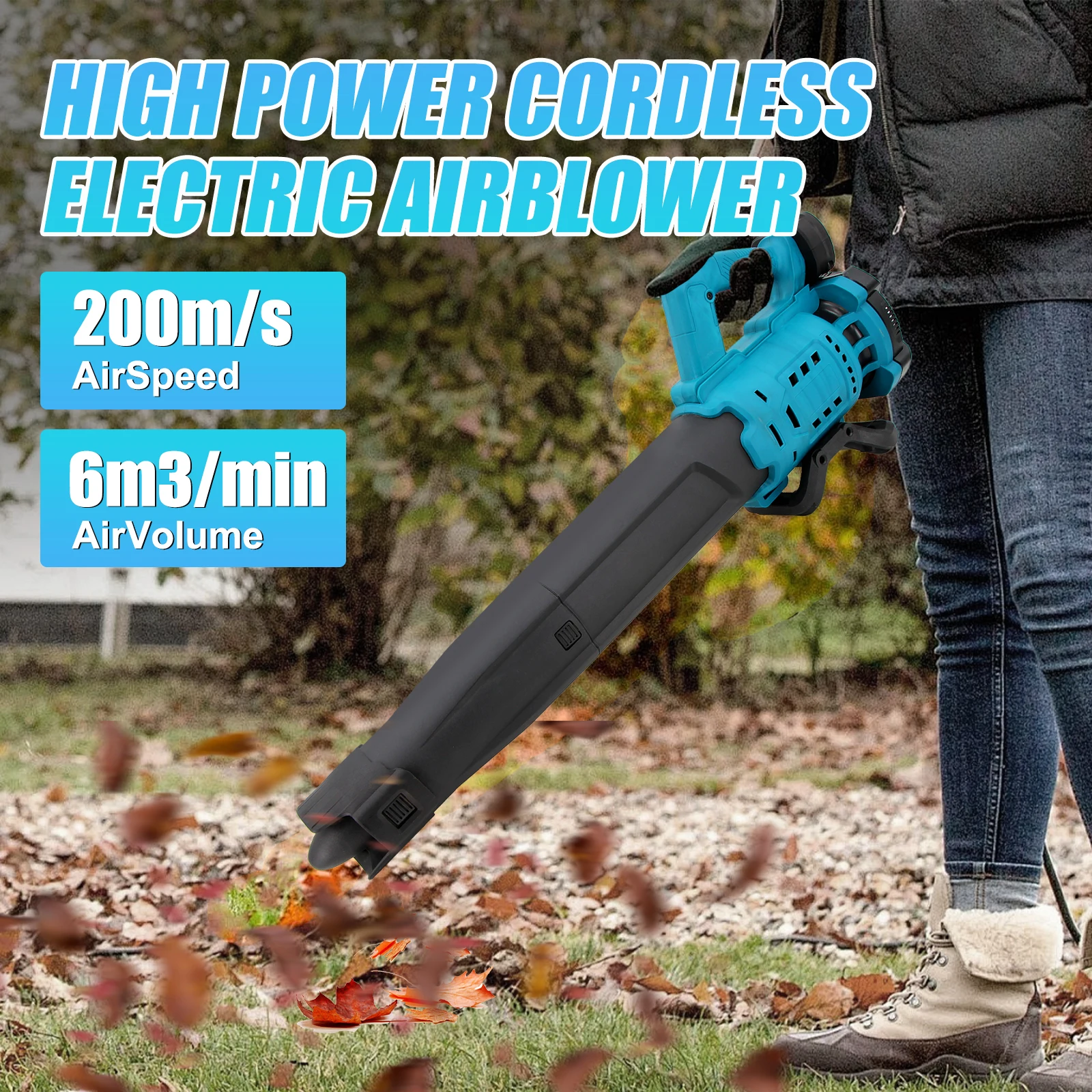 Electric Leaf Blower Lightweight Portable Lawn Care Snow Blowing Sweeper Garden Dust Cleaner Garden Cleaning