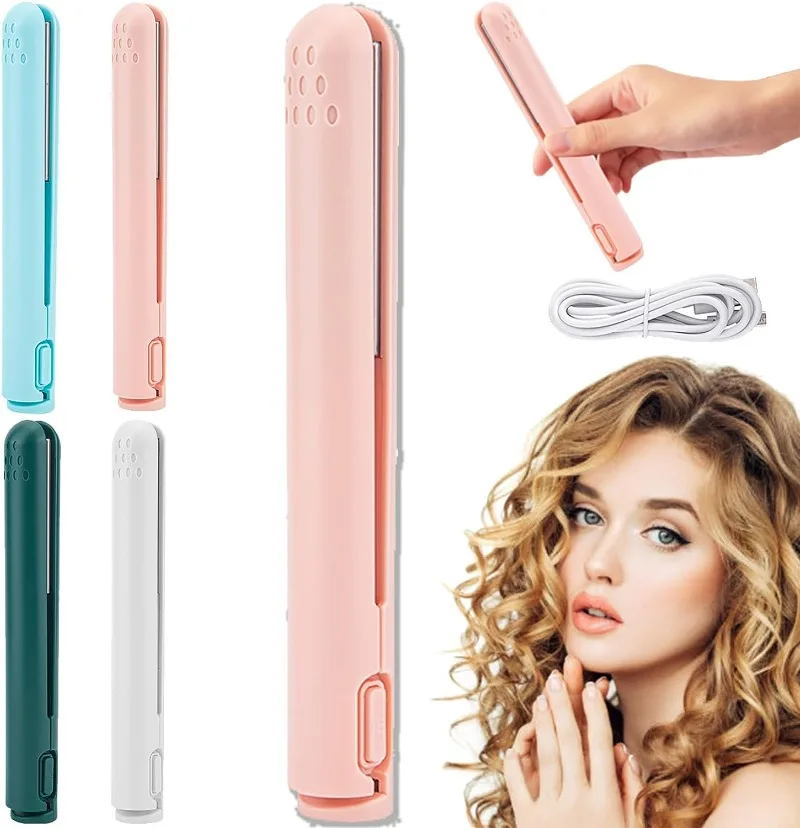 

Mini Dual-Purpose Curling Iron, 2 in 1 Mini Hair Curler, Ceramic Curler, Mini Portable Iron Hair Straightener Curler