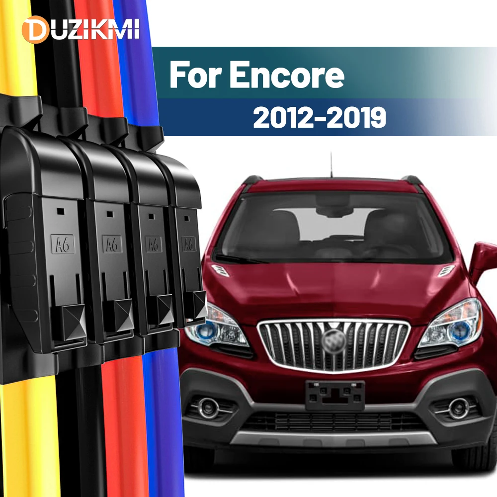 Para Buick Encore 2012-2019 2013 2014 2015 2016 2017 2018 2 uds limpiaparabrisas delantero rojo azul