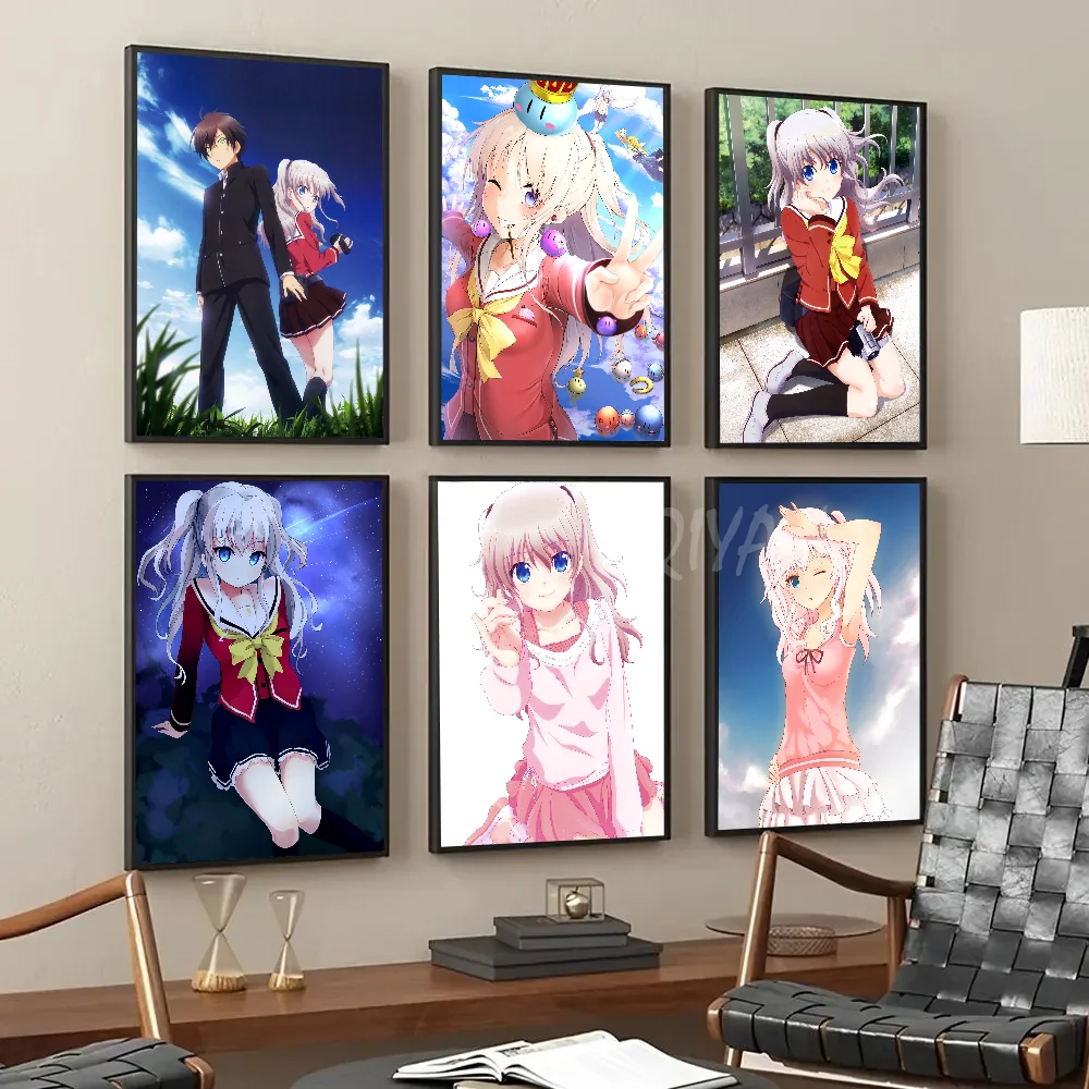 Anime Charlotte Tomori Nao Poster Paper Print Home Living Room Bedroom Entrance Bar Restaurant Cafe Art Painting Decoration