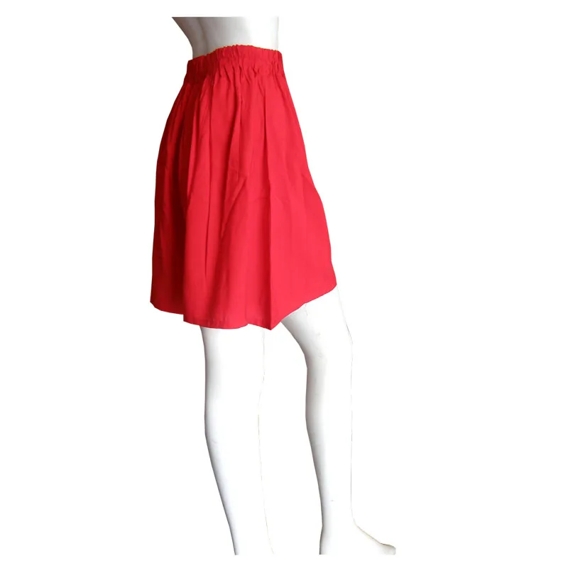 Summer Cotton Silk Women's Short Style Culottes Blue Wide Foot Pants Girls Beach Loose Morning Exercise Sports Comfortable Short