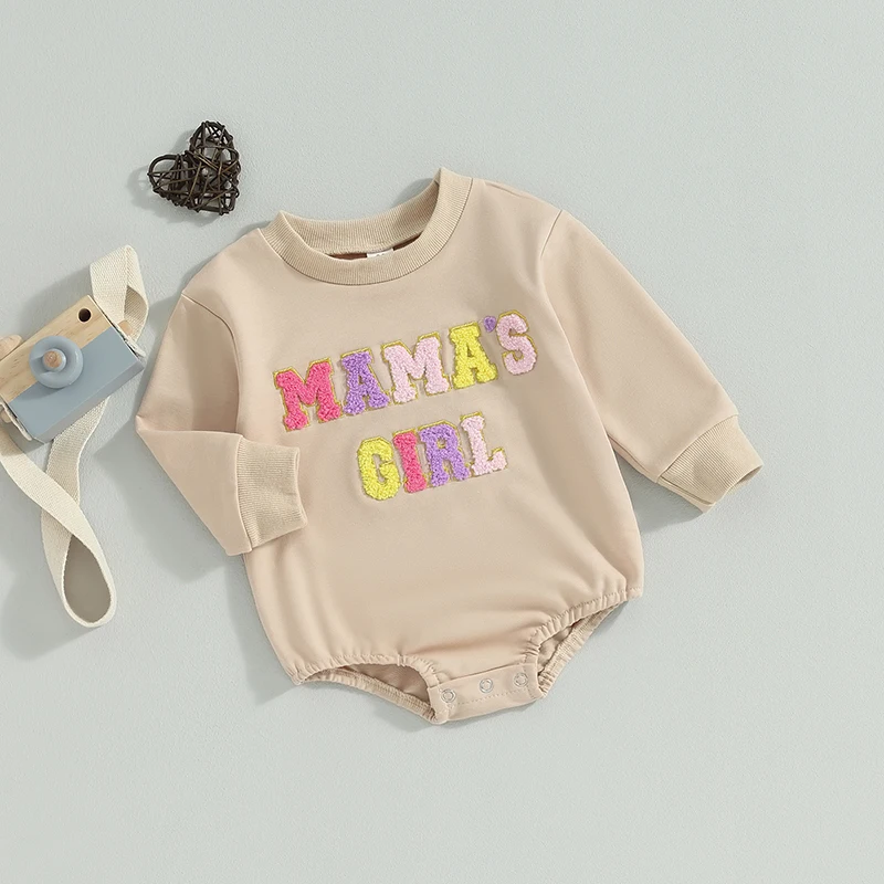 

Newborn Girl Outfit Long Sleeve Baby Fall Winter Clothes Mamas Girl Infant Bubble Causal Sweatshirt Romper