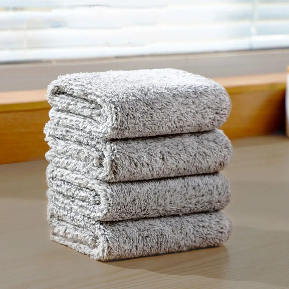 

10pcs Microfiber Cleaning Cloth Japanese Style Dish Cloth Kitchen Rag Soft Durable High Absorption Non Stick Reusable
