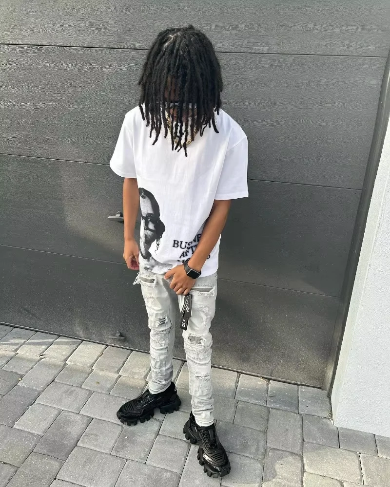 2026 الصيف الأمريكية الرجعية الشارع الأبجدية طباعة المتضخم تي شيرت الرجال Y2k Harajuku موضة زوجين قميص فضفاض غير رسمي #3