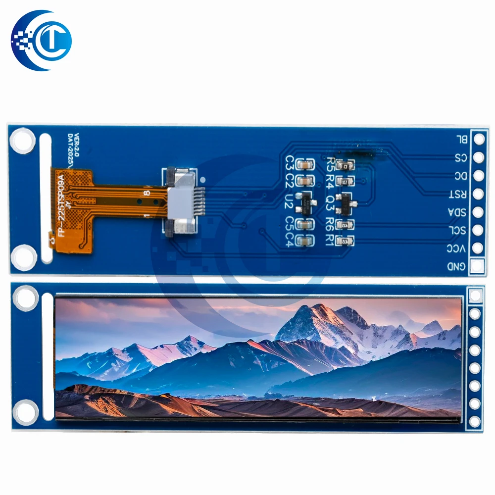 LCD TFT 2.25 Inci ST7789 Layar Kecil 76*284 Modul LCD Tampilan Penuh Layar Warna SPI UNTUK Arduino