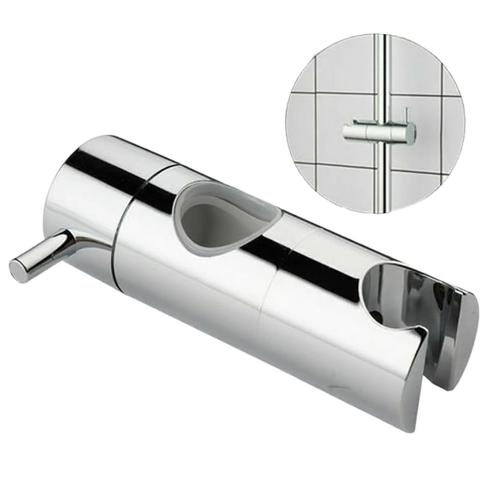 ABS Chrome Shower Head Holder Adjustable Bathroom Shower Riser Rail Bracket Slider Faucet Accessories 19/22/24/25 Bathroom Tool