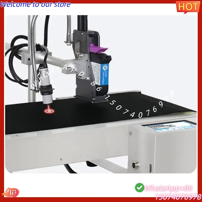 2026 Mini Desktop Conveyor Inkjet Machine Expiry Date Snacks Small Plastic Bag Date Printer