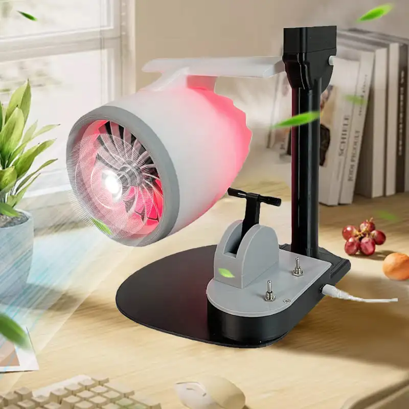 Creative Turbo Desktop Fan Jet Fan LED Desktop USB Turbofan Engine Design Air Injection