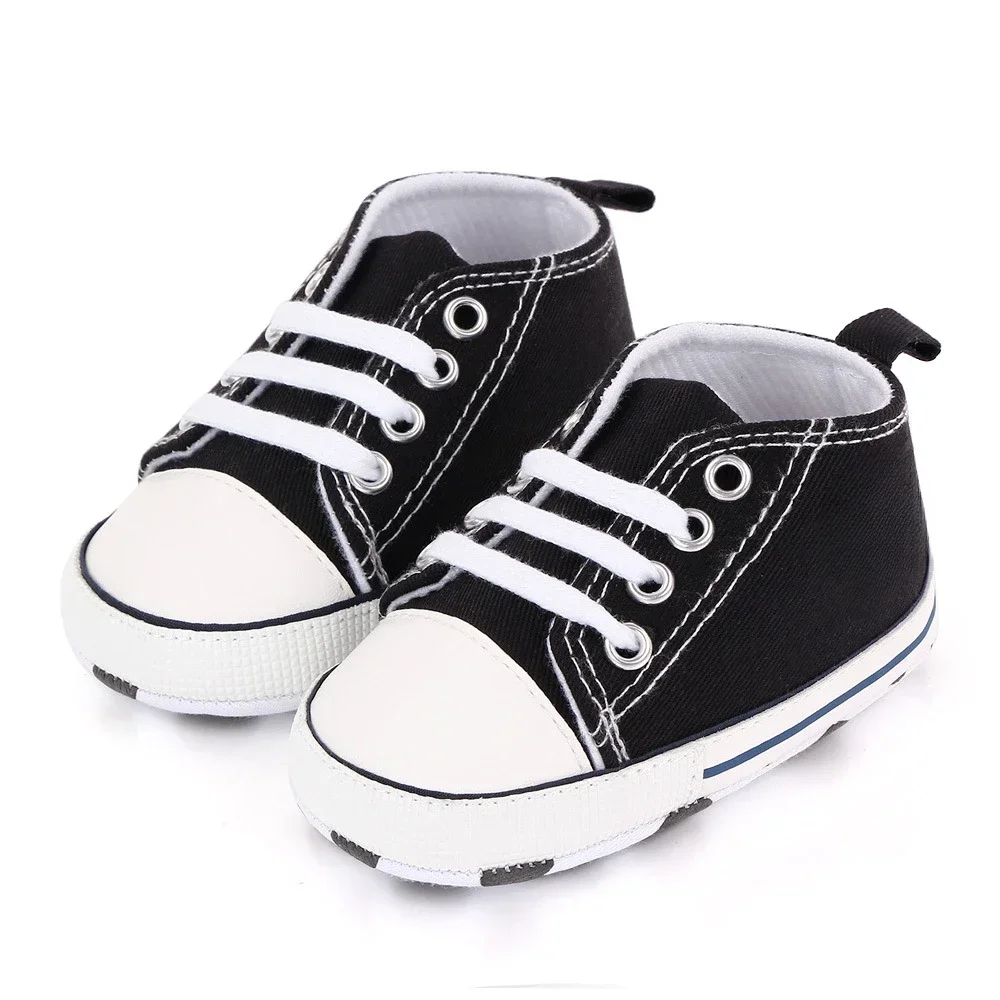 Canvas Sneakers Baby Boys Girls Shoes First Walkers Infant Toddler Anti-Slip Soft Sole Classical Newborn Baby Shoes 0-18 Month