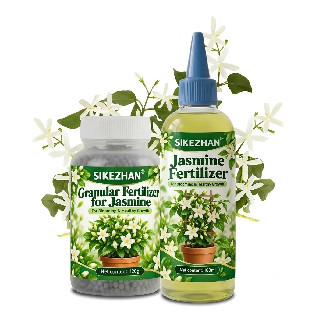 Boost jasmine blooms & health with SIKEZHAN! Enjoy fast-acting liquid & 3-month slow-release granular fertilizer for max growth.
