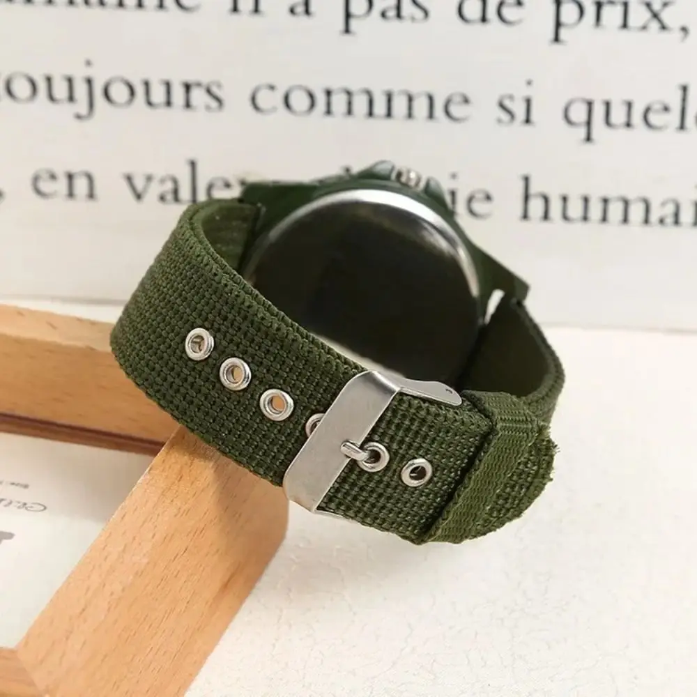 Fashion Luminous Dial Wristwatches Outdoor Casual Quartz Watch Nylon Strap Sports Watch