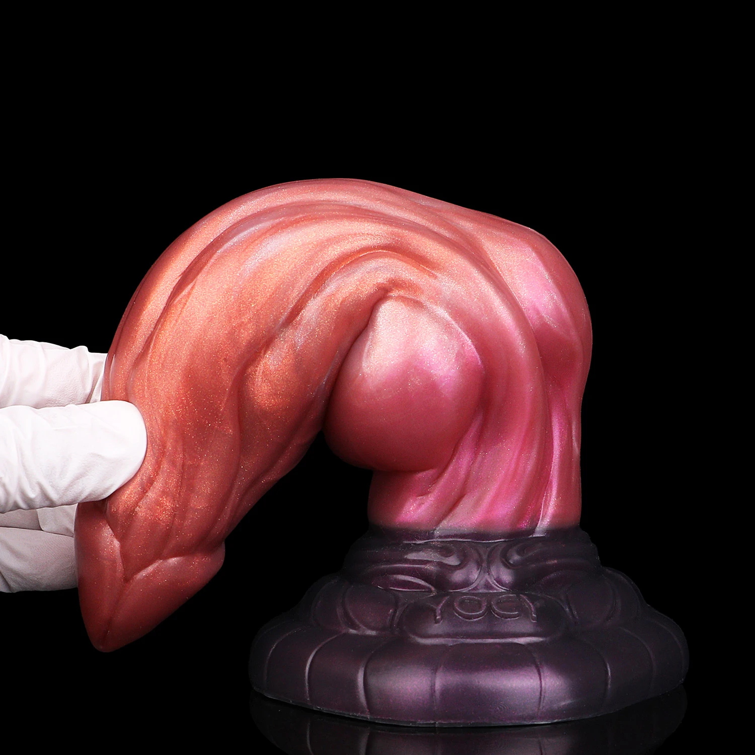 Elkkost fantasia monstro vibrador dupla camada cavalo cão nó vibrador grosso dragão pênis com ventosa grande anal plug brinquedos sexuais