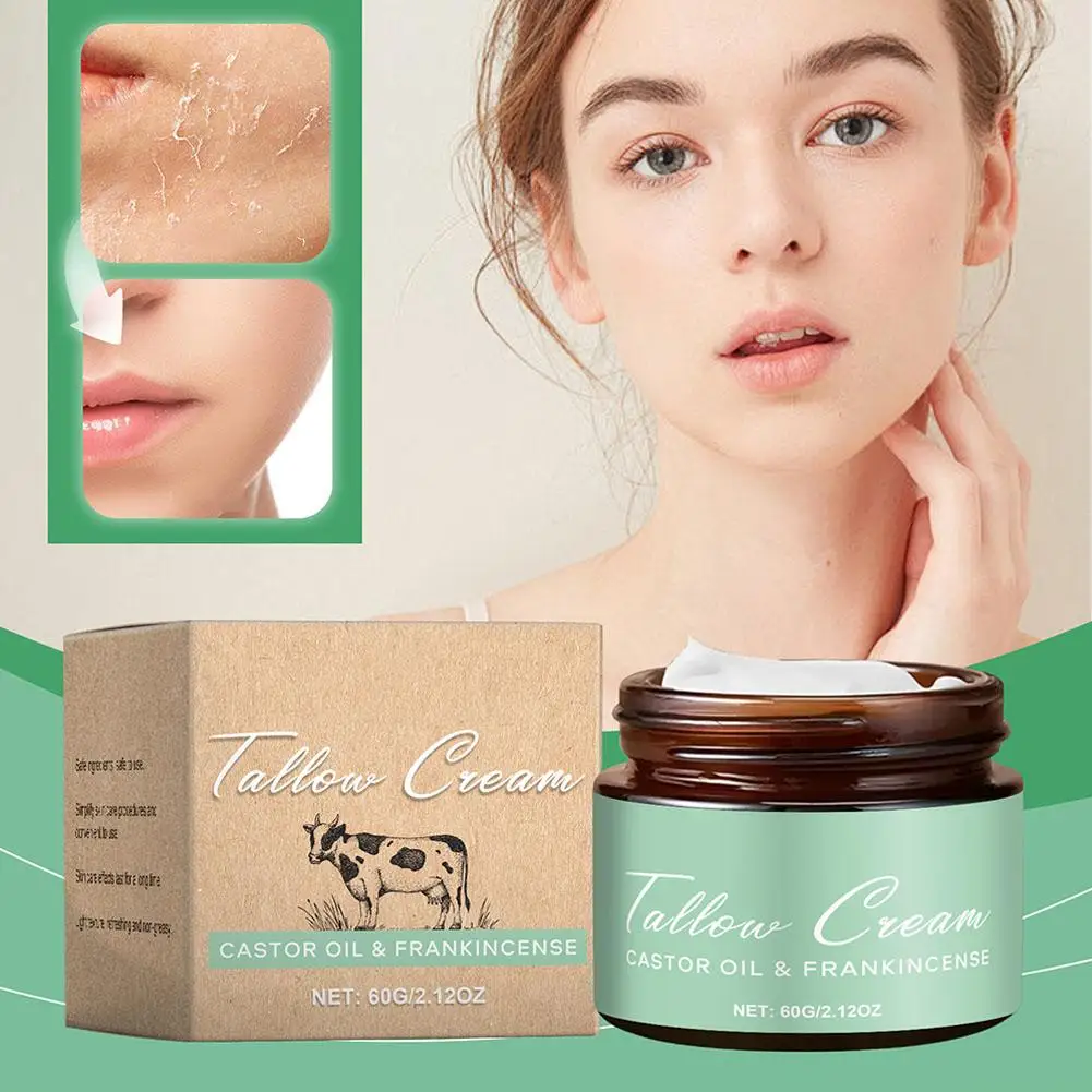 60g Tallow Moisturizer Natural Ingredients Long-lasting Moisturizing Nourish Skin Soothing Aroma For All Skin Types Face Cr T8c0