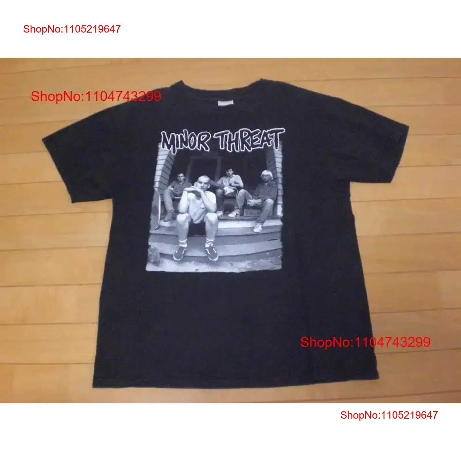 00S Vintage Minor Threat T Shirt Madball Warzone Bad Brains Blackflag Washed Versatile fashion  vintage Washed Soft
