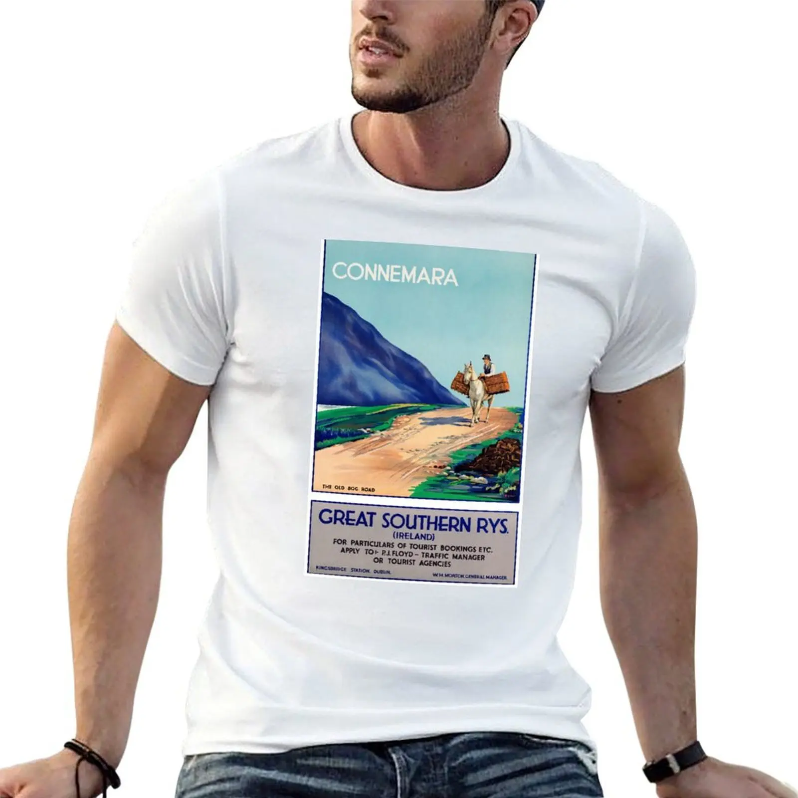 Ireland Connemara Vintage Travel Poster 1930 T-Shirt graphic shirts funny meme t-shirts shirts men graphic