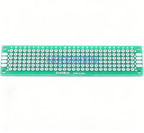 10-50PCS Double Sided Prototype PCB Board 2x8cm 2.54mm Pitch 0.95mm Hole KB Material Universal Solder Test Circuit Board