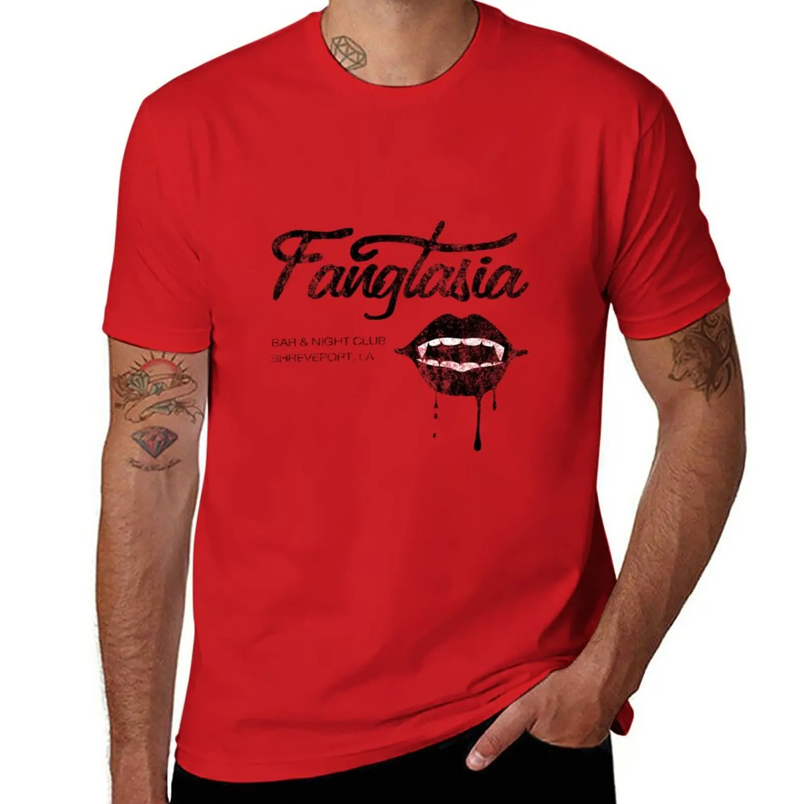 

New True Blood - Fangtasia Red T-Shirt aesthetic clothes tees blank t shirts funny t shirts for men