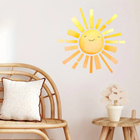 1Pc Cartoon Cute Sun Smile Furniture Wall Stickers Home Decor for Kids Baby Room Decoration Bedroom Wall Decals Living Room