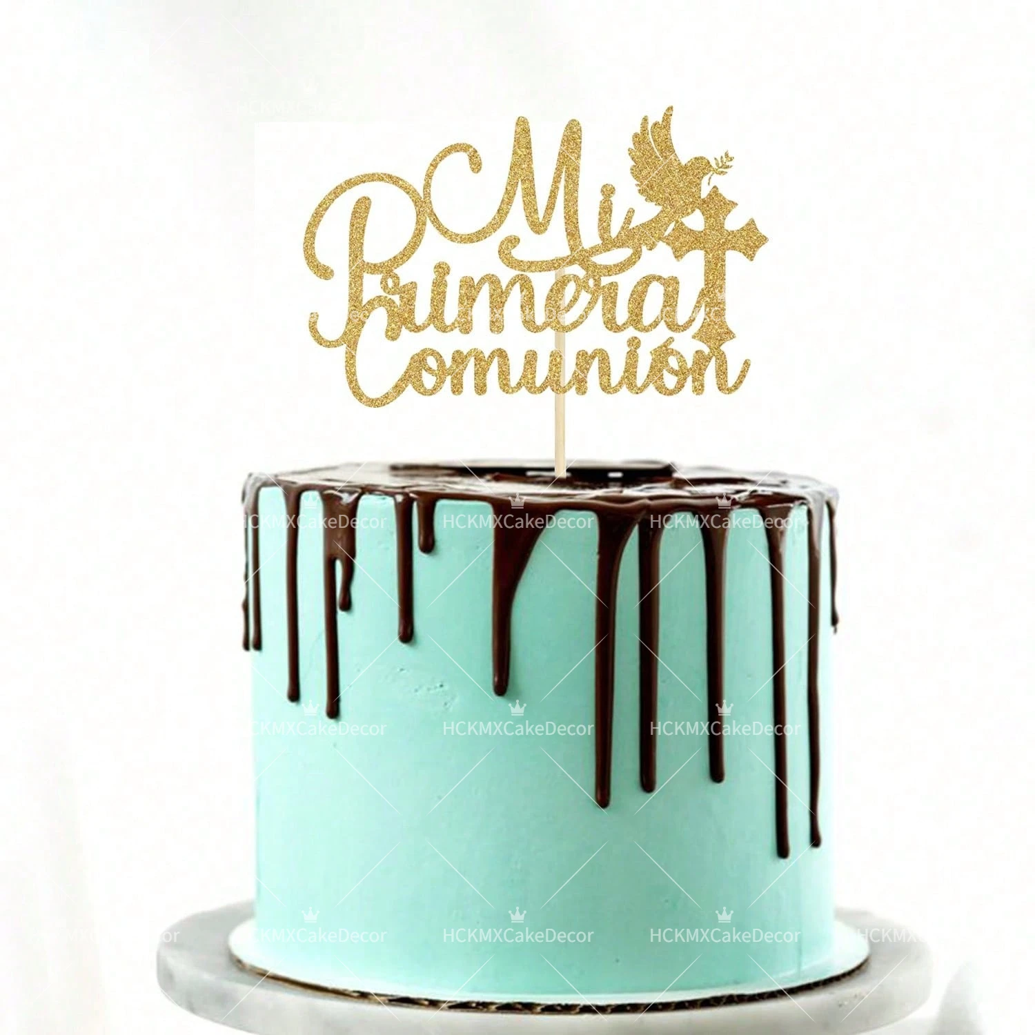 3 Stück/6 Stück goldene Papierkreuz-Kuchendekorationen für Taufe und Kommunion, für Babyparty, Geburtstag, Taufe, Party, Kuchen, Dessert-Dekoration – Detail 4