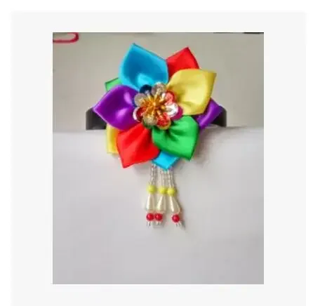 Hanbok Girl Spring Korean Embroidered Dress Princess Send Headdband Children Baby Party