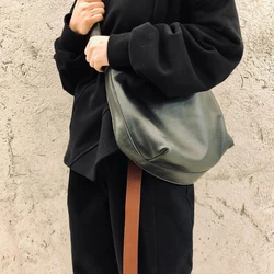 Leather Women Casual Shoulder 100% Natural Cowhide Large Capacity Shopper Bag Big Soft Crossbody Bag Female Tote