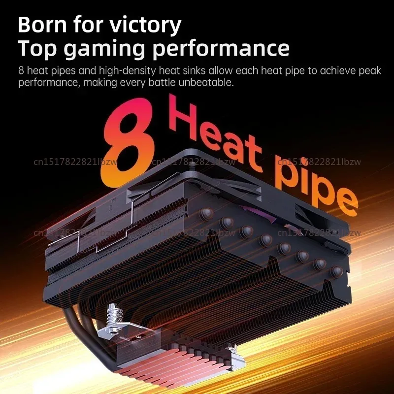 2025New Trend CPU Fan  without LED light 8 Heat pipe Cooler CPU cooling radiator for Desk GamingNEW