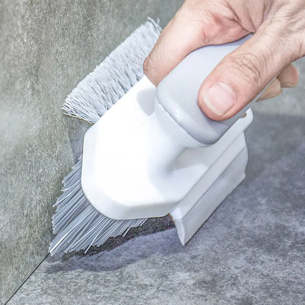 2Pcs Triangular Floor Gap Brush Japanese Design Hard to Reach Areas Grout Brush for Shower Tile Baseboard Cleaning Tool