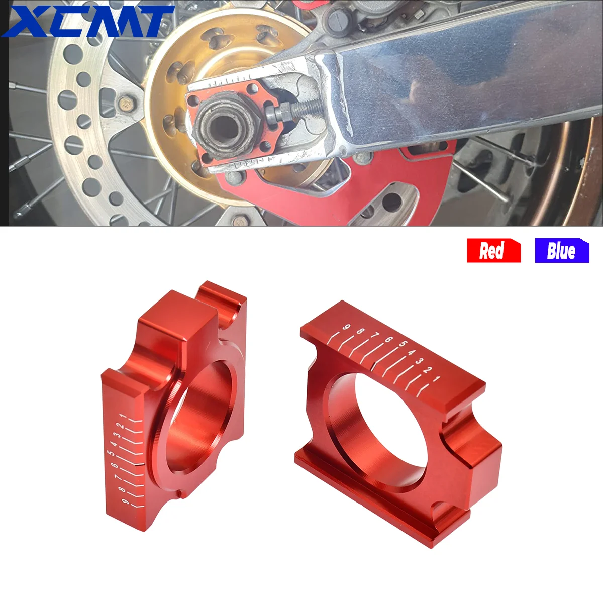 Motorcycle CNC Rear Axle Block Chain Adjuster For Honda CR 125 250 CRF250R CRF450R CRF 250R 250X 250RX 450R 450X 450RX 450L R RX