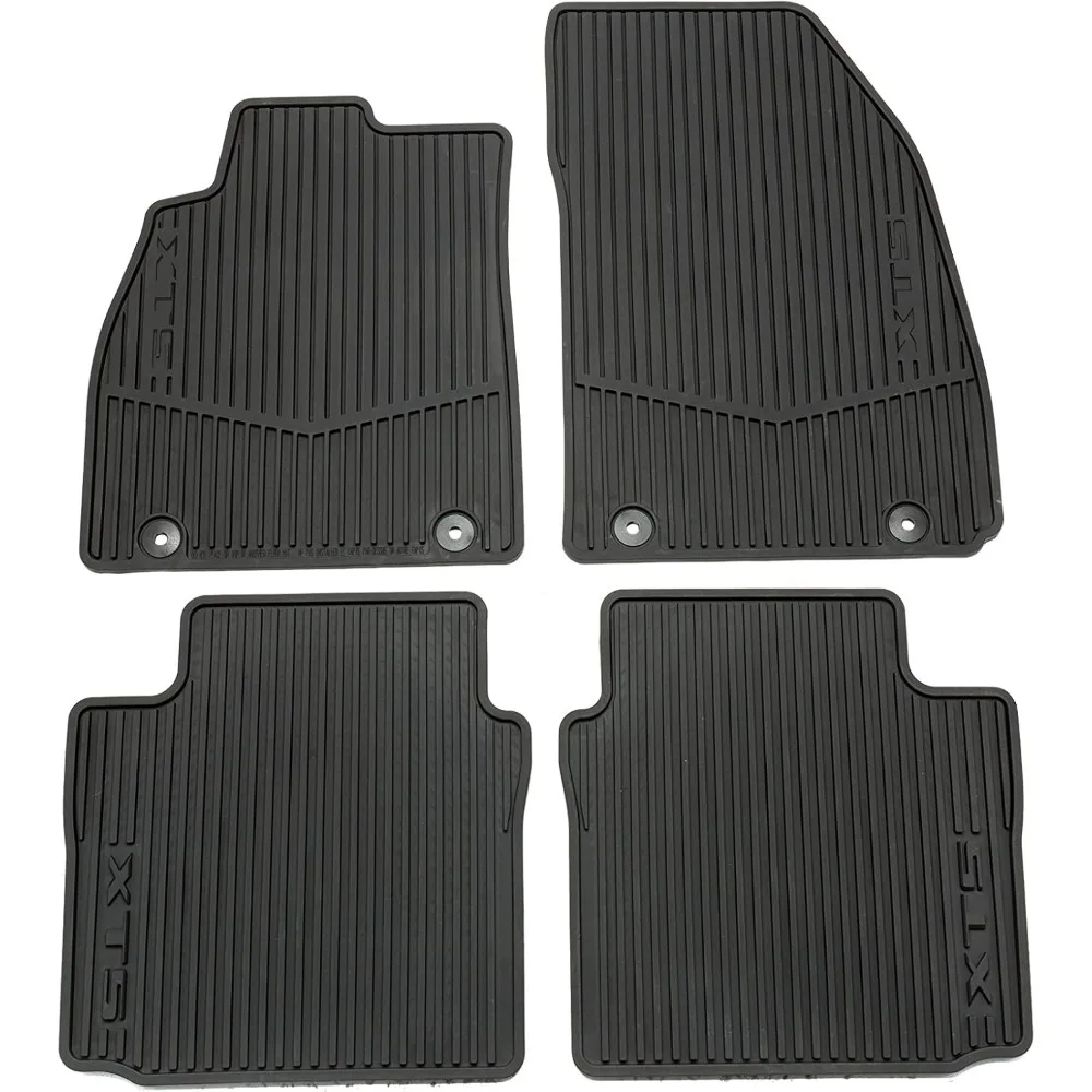 

GM Accessories 22757756 Front and Rear All-Weather Floor Mats in Jet Black with XTS Logo