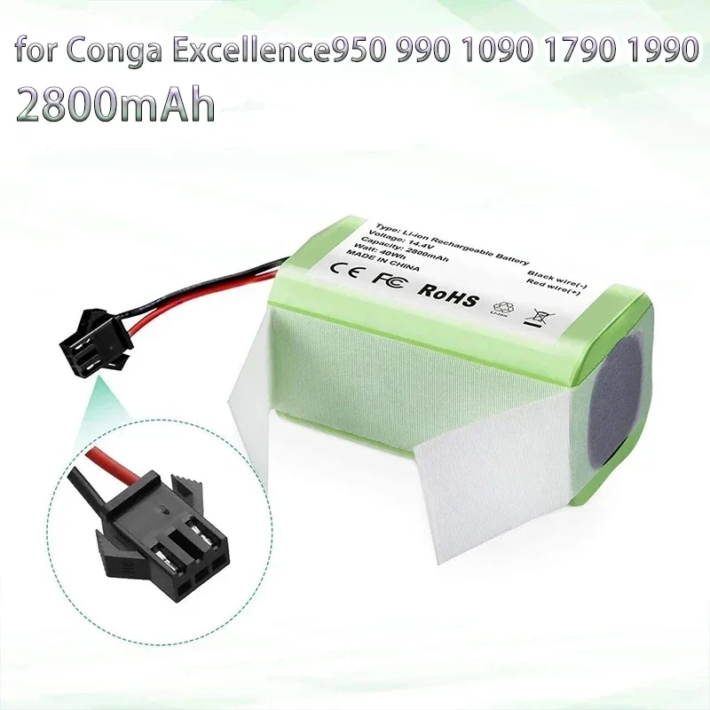 Cecotec-conga 1290, 1390, 1490, 1590,デラックスジェニオ370,gutrend echo 520, 2800mah,4s1p,18650, 14.4v用リチウムイオンバッテリー