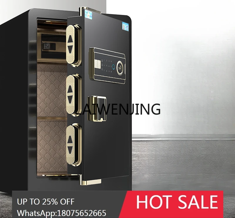 

Small Fingerprint Smart Jewelry Box Drawer Cabinet All Steel Anti-theft Safe