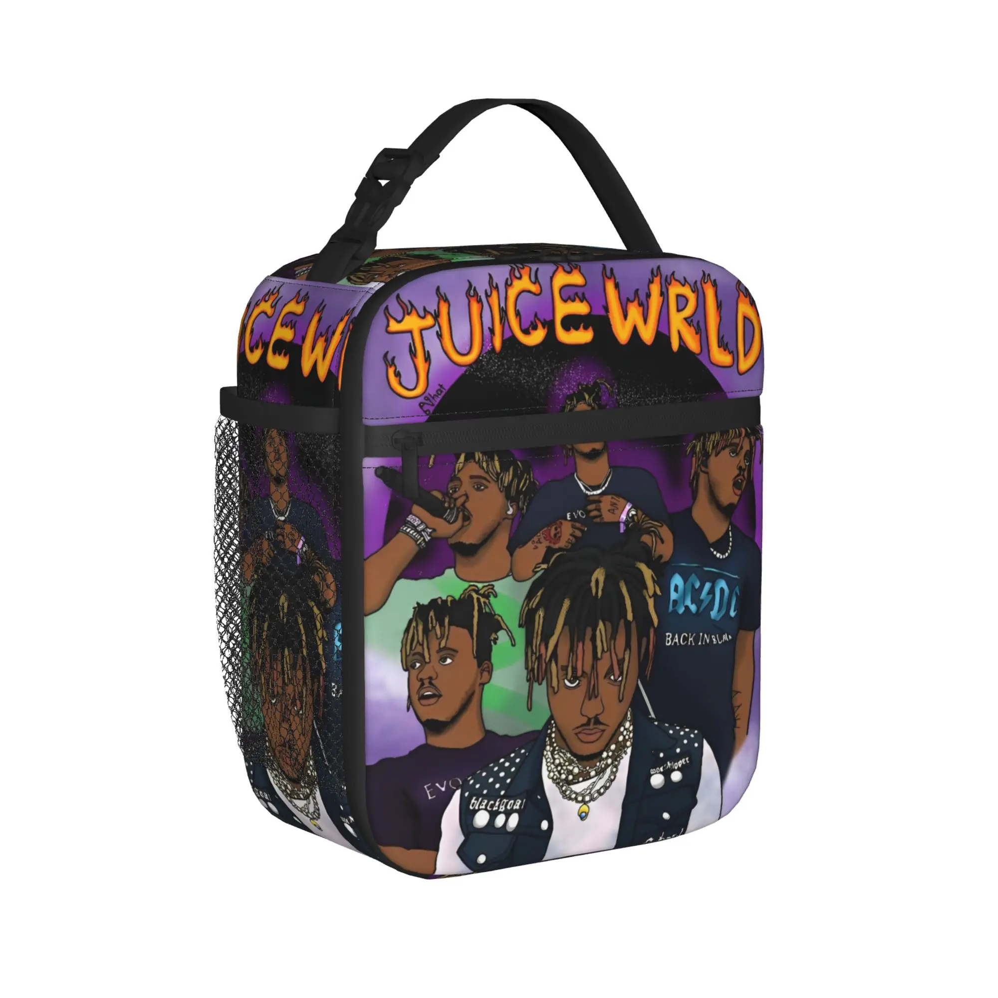 Juice Music Wrld Insulated Lunch Bags Portable Meal Container Cooler Bag Tote Lunch Box College  Travel Men Women