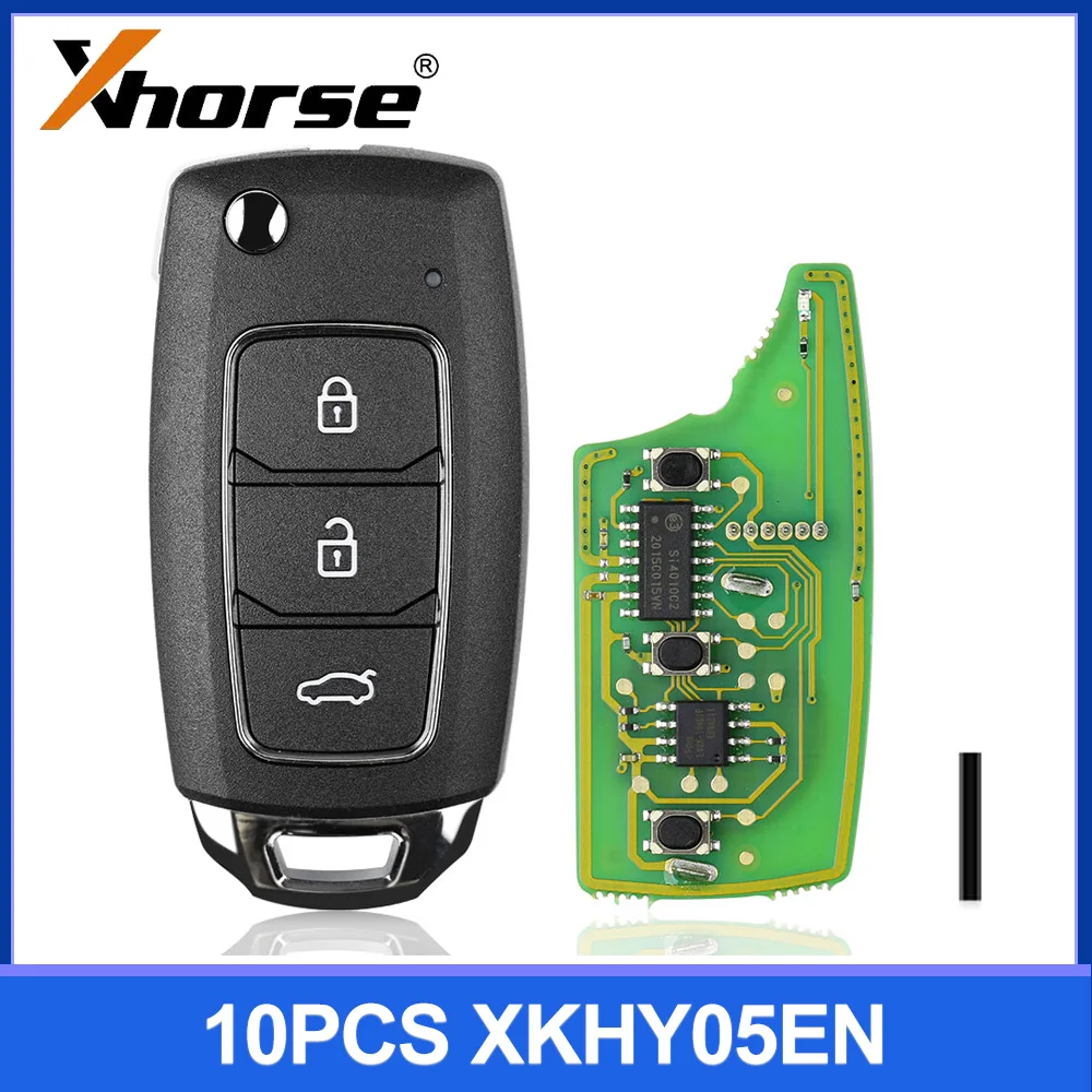 

10pcs/lot XHORSE XKHY05EN for Hyundai style Wired Universal Remote Key Fob 3 Button for VVDI Key Tool