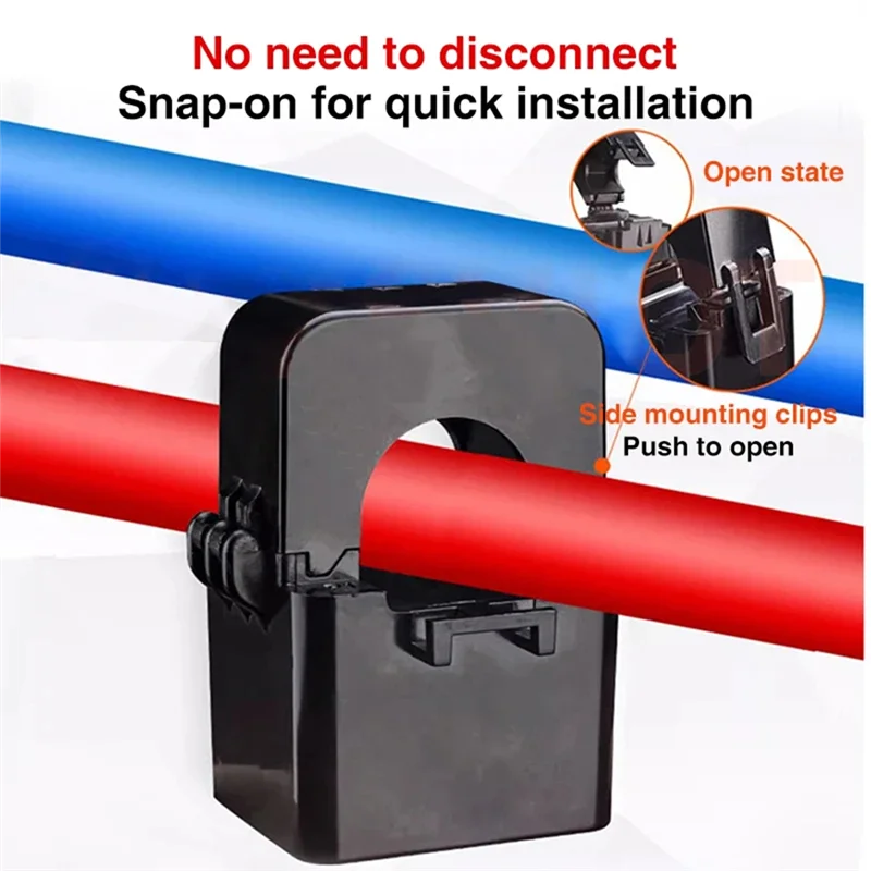 ABXF-Tuya Wifi مقياس الطاقة الذكي مع محول التيار المشبك 2 قناة 80A مقياس الطاقة المنزل الذكي Wattmeter