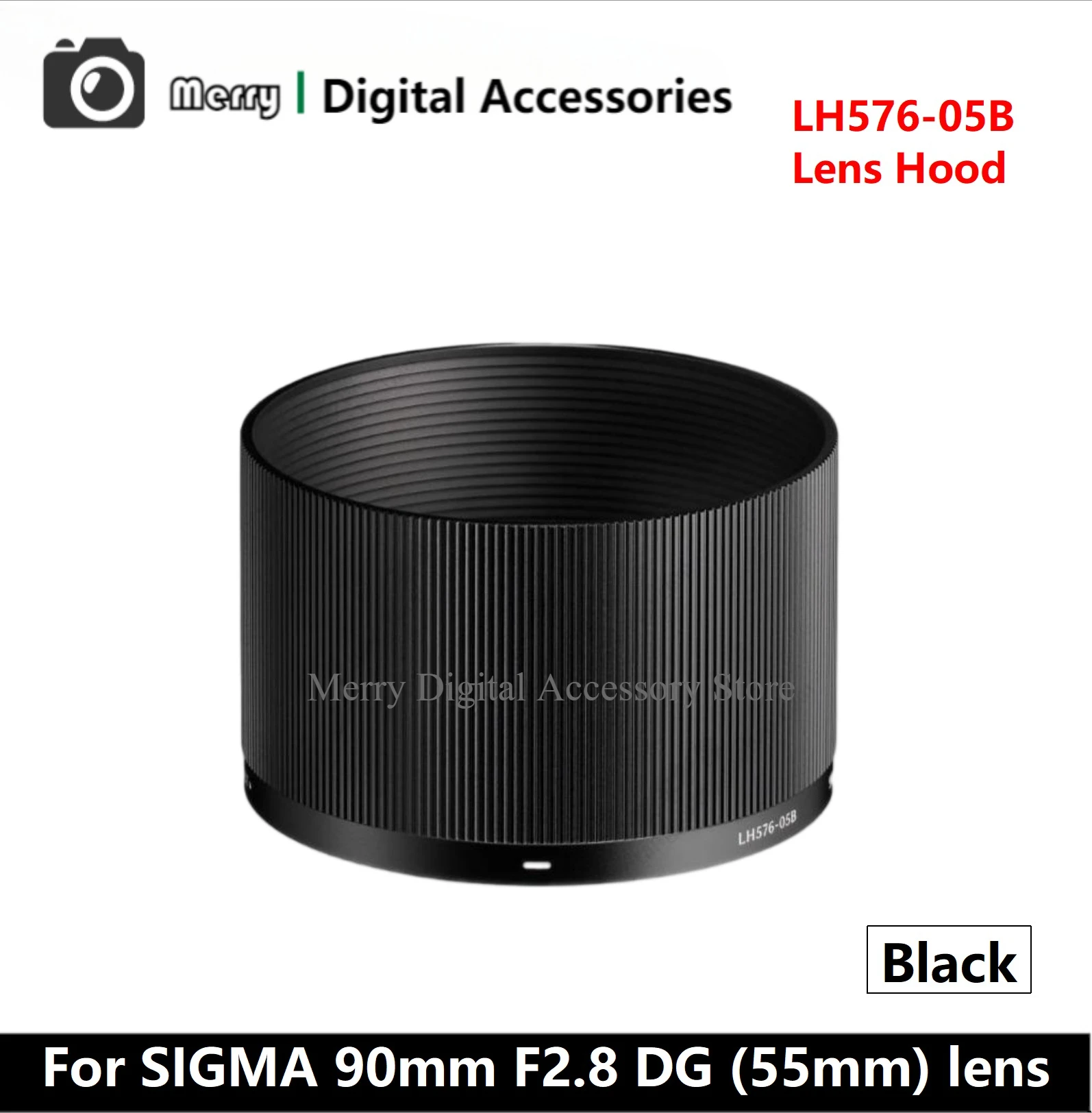 

New Original Genuine Front Lens Hood LH576-05B For SIGMA 90mm F2.8 DG (55mm) Black Lens