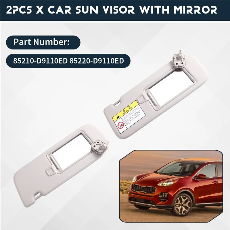 Mirror Equipped Sun Visor 85210-D9110ED 85220-D9110ED For Kia Sportage QL 2017-2021 Car Accessories-ABQA